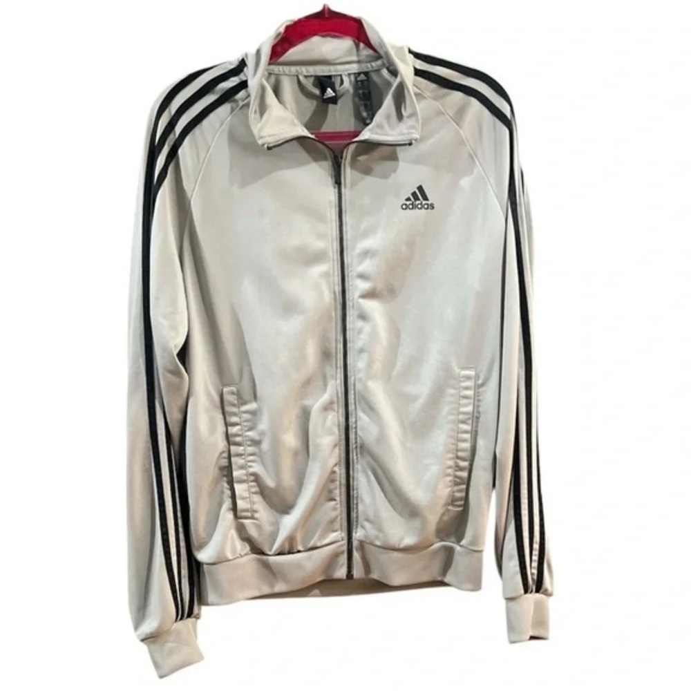 Mens gray size small zip up Adidas sweater